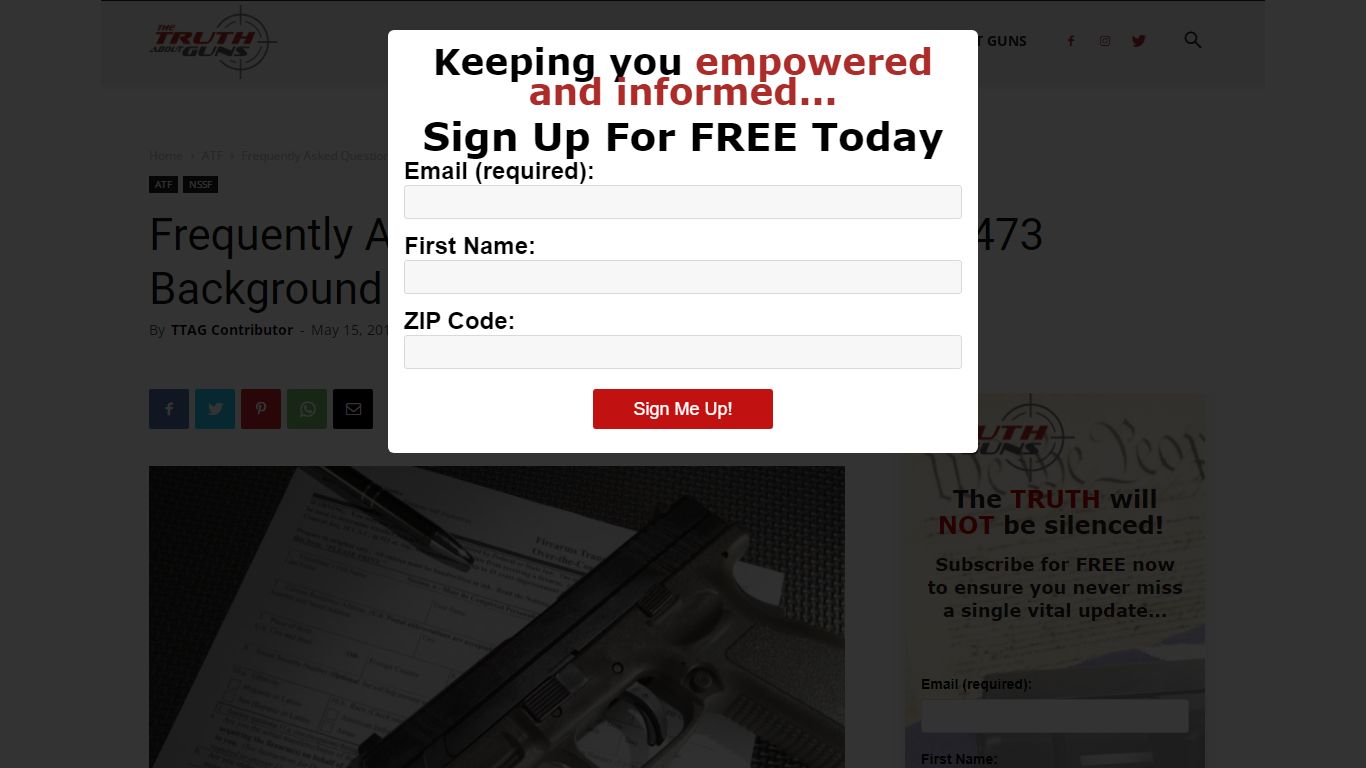 Frequently Asked Questions – ATF Form 4473 Background Checks